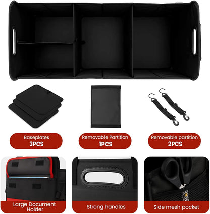 Heavy-Duty Boot Storage Organiser – Foldable Trunk Cargo Organizer