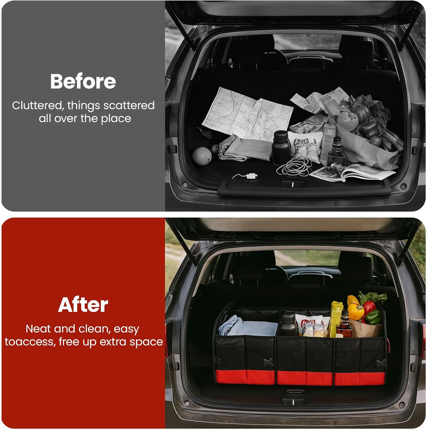 Heavy-Duty Boot Storage Organiser – Foldable Trunk Cargo Organizer