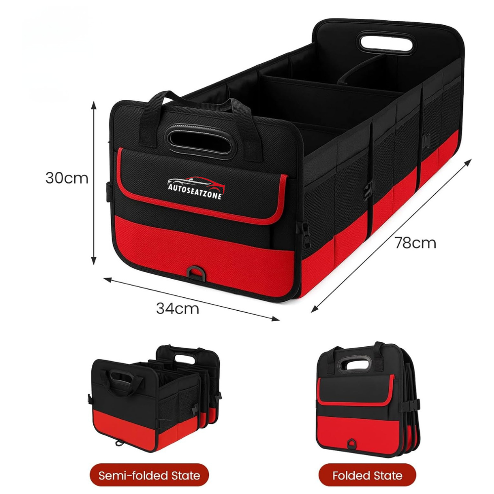 Heavy-Duty Boot Storage Organiser – Foldable Trunk Cargo Organizer