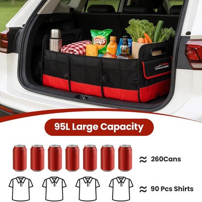 Heavy-Duty Boot Storage Organiser – Foldable Trunk Cargo Organizer