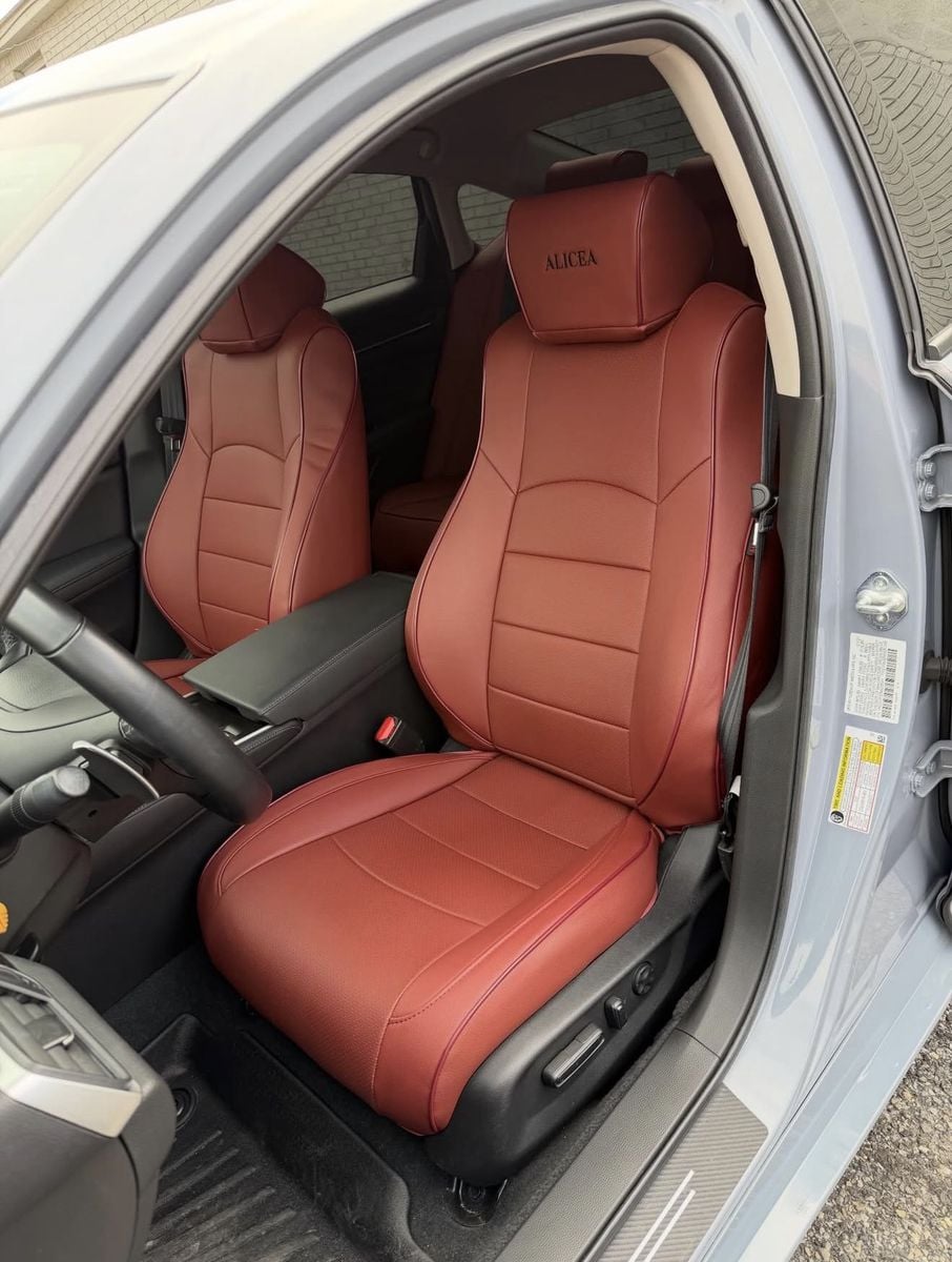 Tan front seat covers